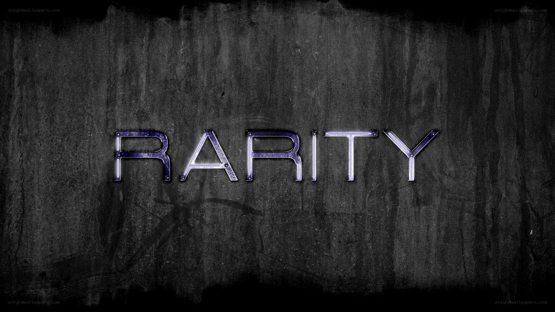 Rarity text on dark background