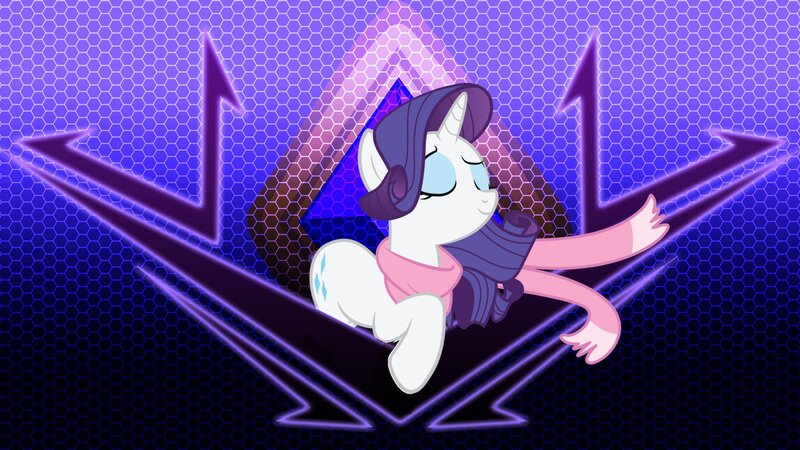 Rarity the Unicorn — Purple, Dramatic, Digital Art, Scarf