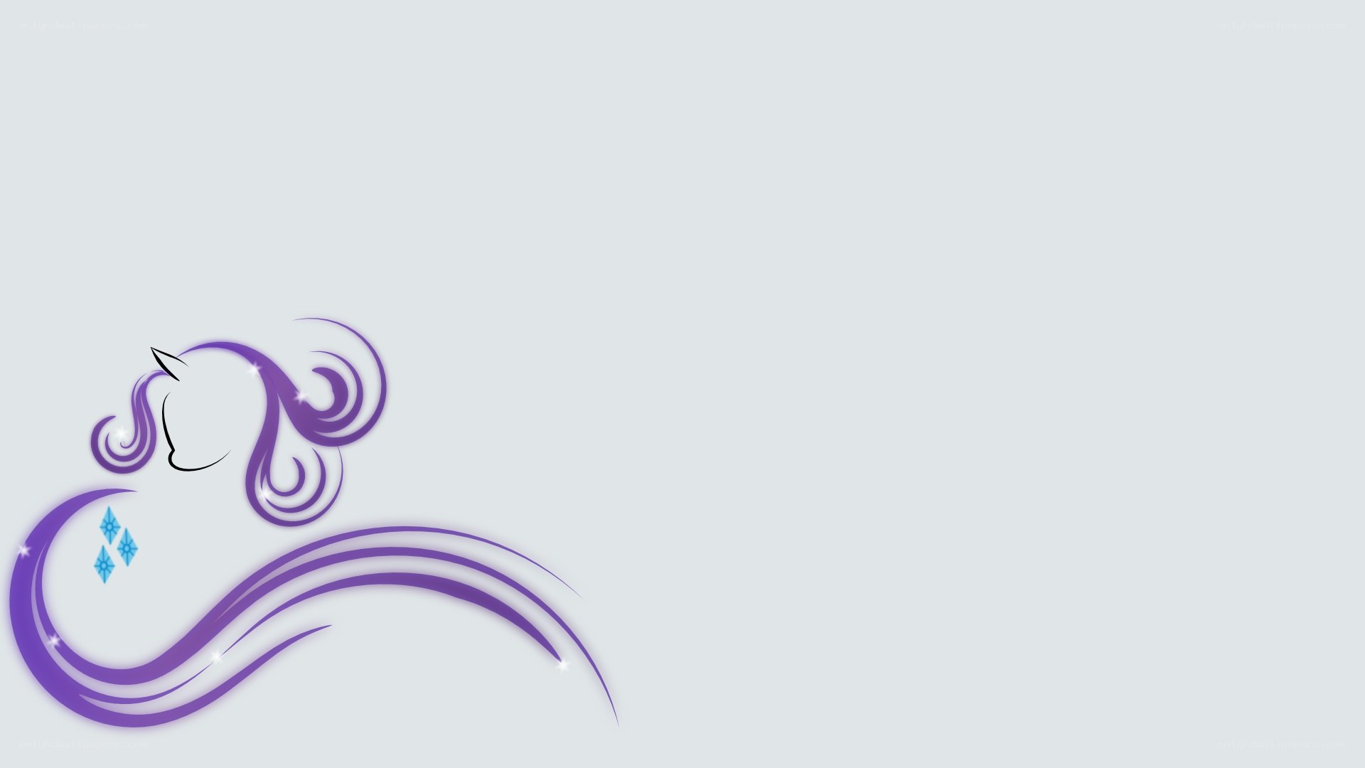 Rarity the unicorn silhouette
