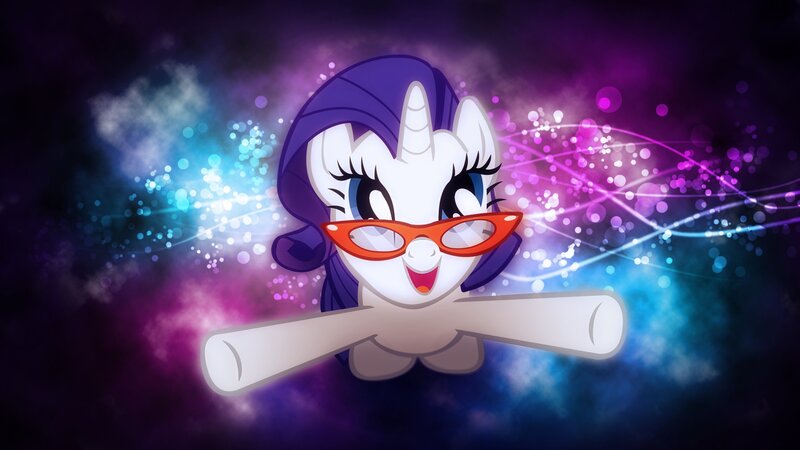 Rarity with glasses in space