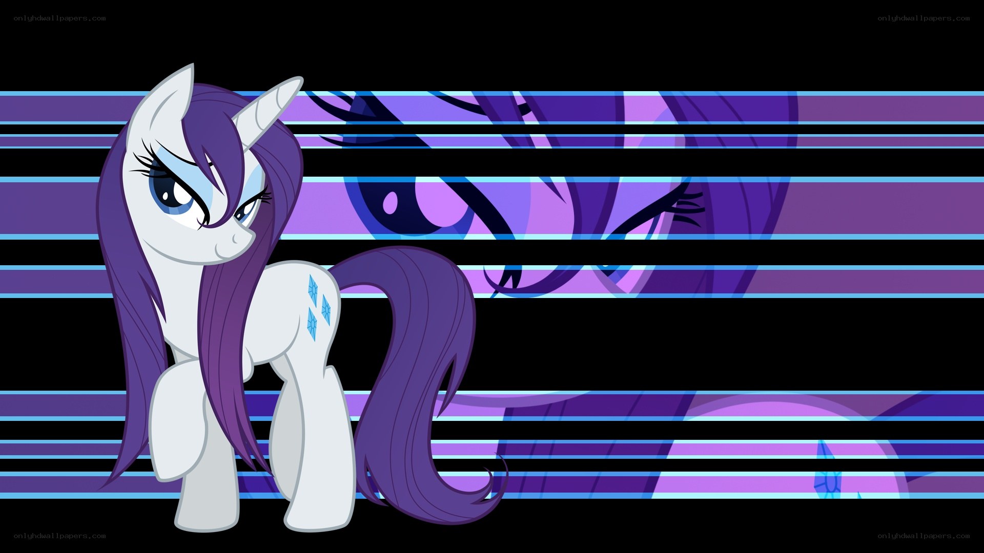 Rarity with purple stripes