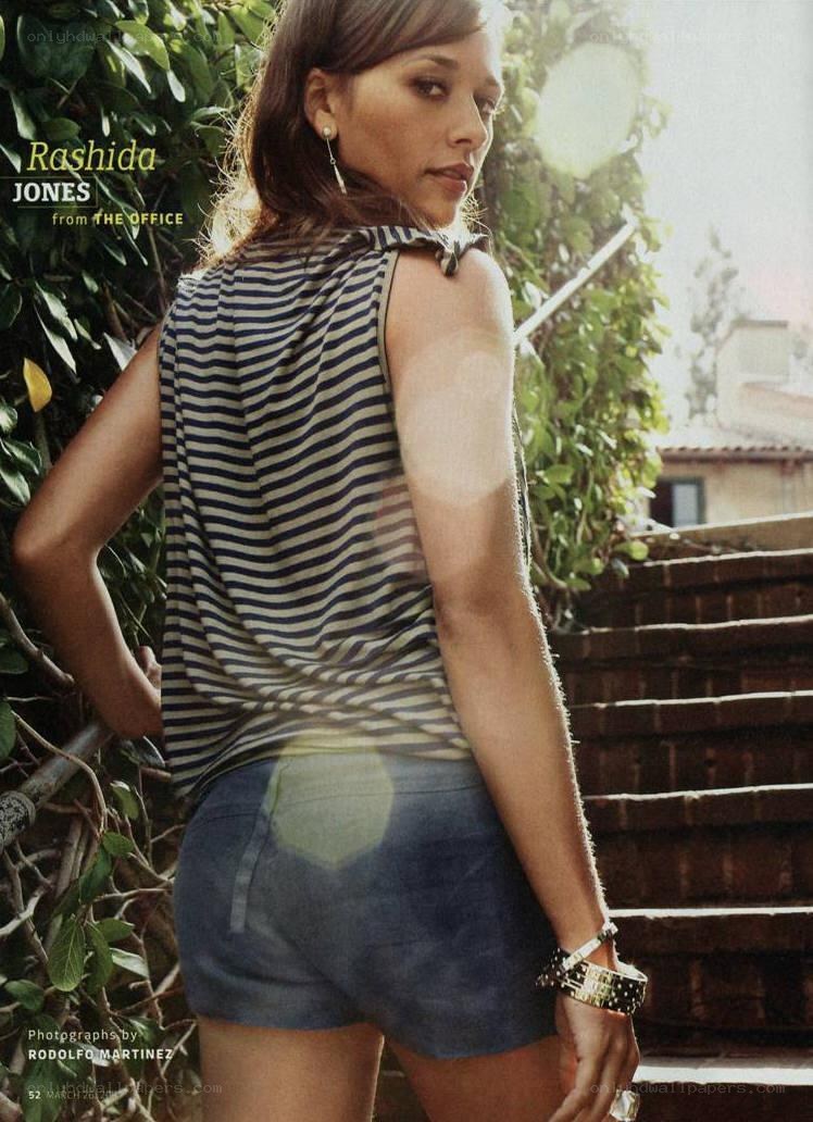 Rashida Jones in striped top