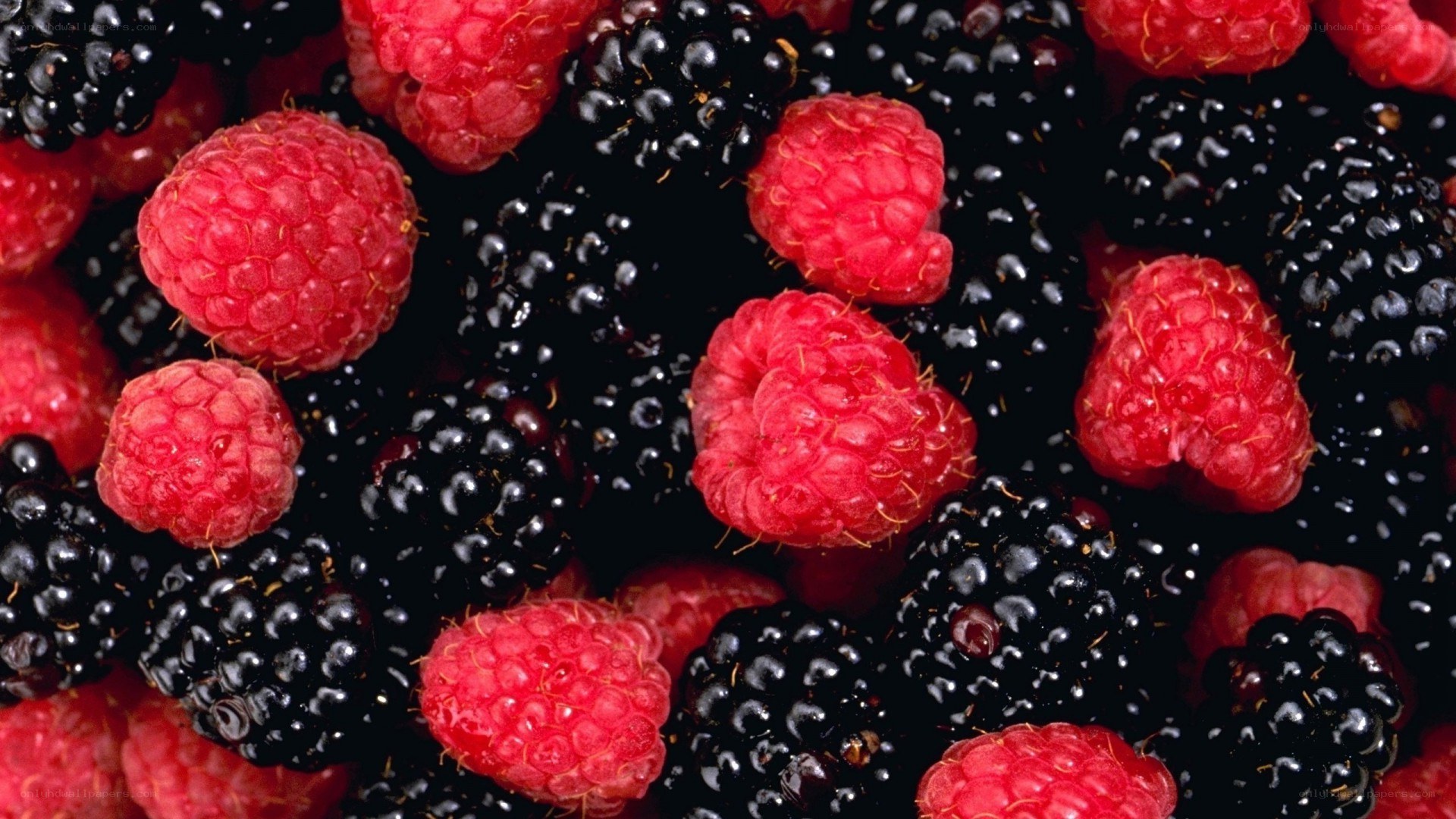 Raspberries and blackberries