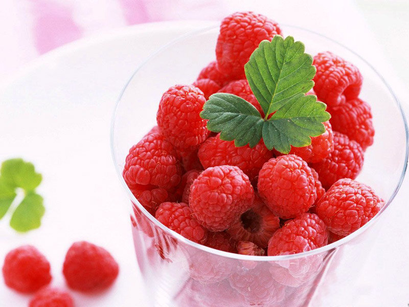 Raspberries in a Glass