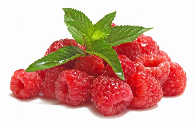 Raspberries with Mint