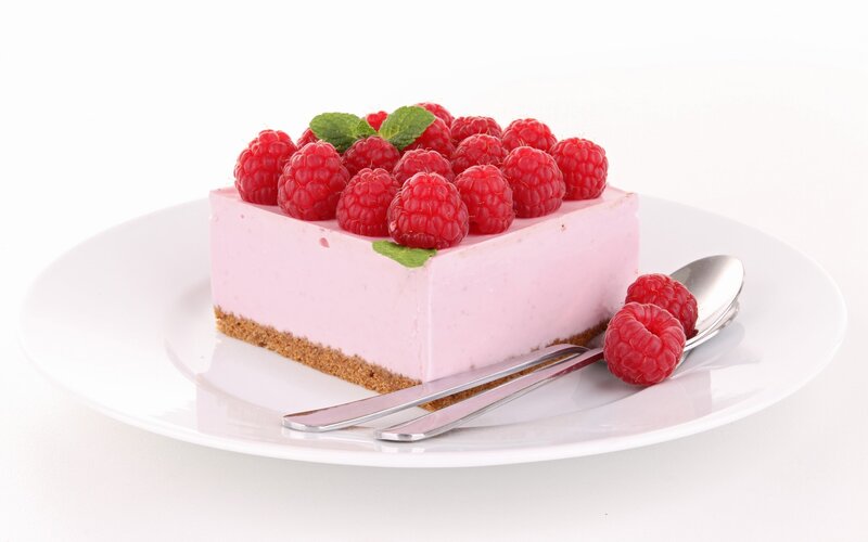 Raspberry Cheesecake Slice — Pink
