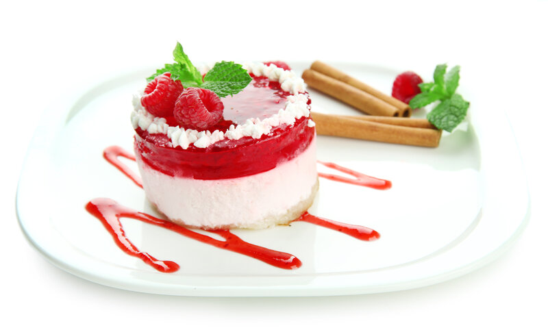 Raspberry Cheesecake — White, Delicate, Photograph
