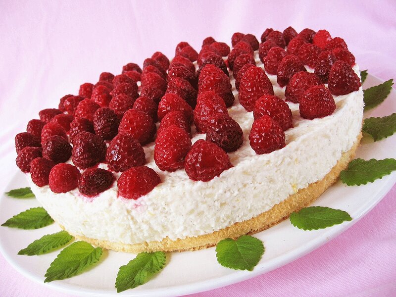 Raspberry Cheesecake — White, Fresh