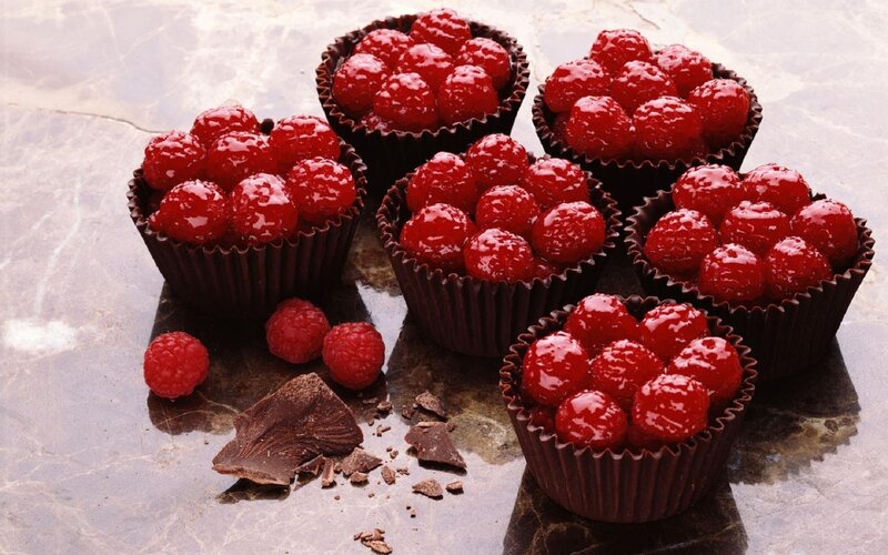 Raspberry Chocolate Cups