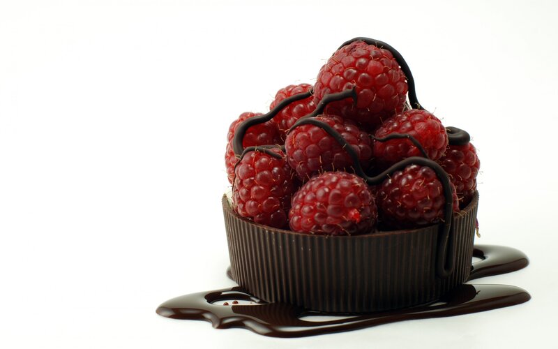 Raspberry Chocolate Dessert — Brown