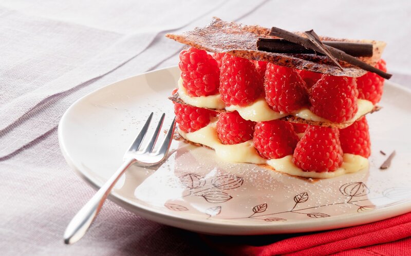 Raspberry Chocolate Dessert — Red