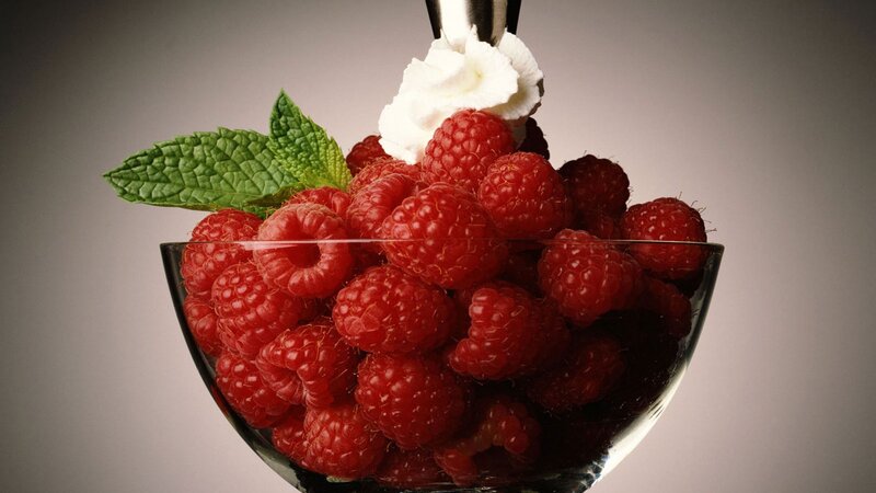 Raspberry Dessert in Bowl