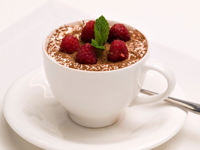 Raspberry Dessert in Cup
