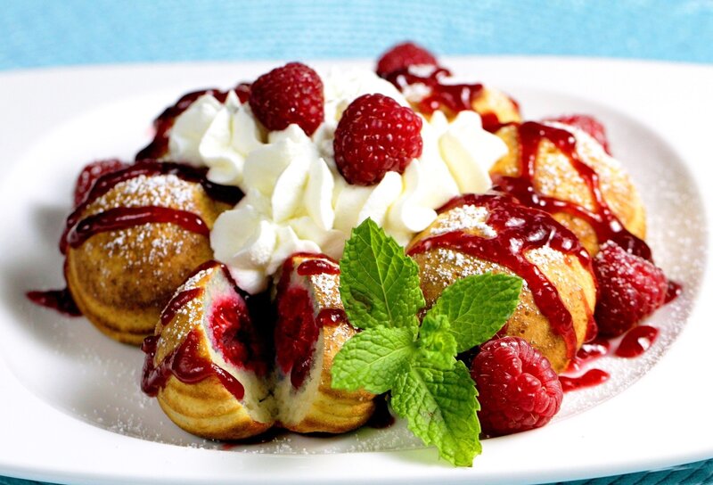 Raspberry-filled Pastries