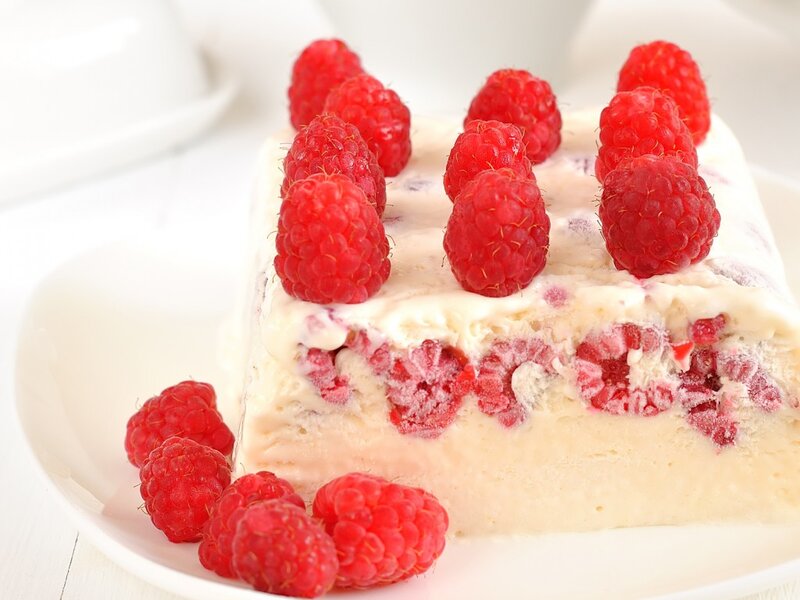 Raspberry Ice Cream Cake — White