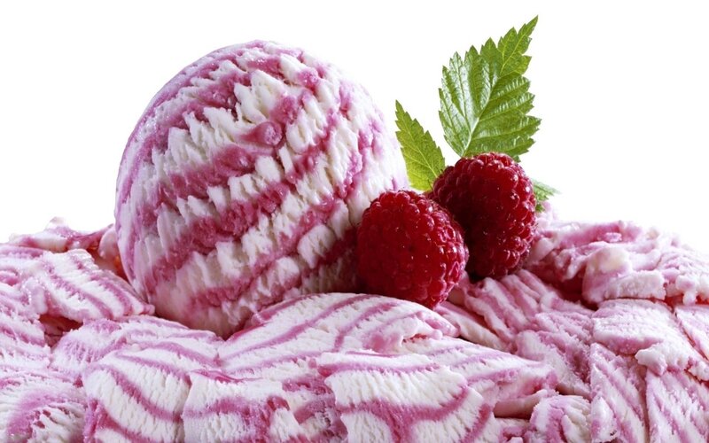Raspberry Ice Cream — Pink, Fresh