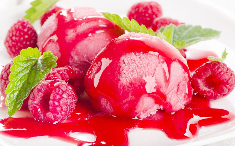 Raspberry Ice Cream — Red, Refreshing