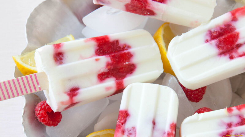 Raspberry Lemon Popsicles
