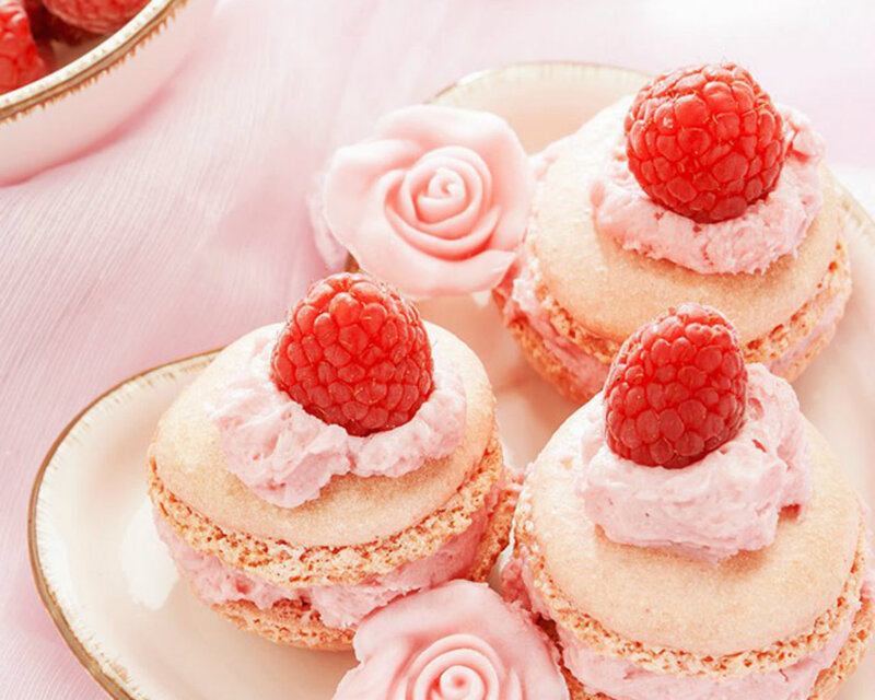 Raspberry Macarons — Pink