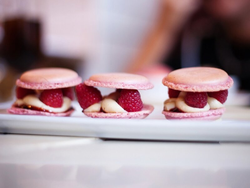 Raspberry Macarons