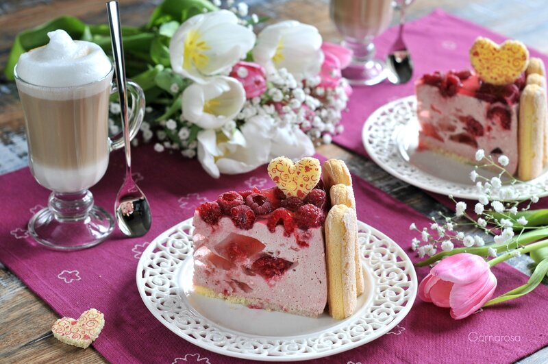 Raspberry Mousse Cake — Pink, Romantic, Spring