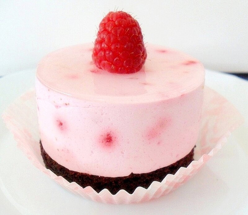 Raspberry Mousse Cake — Pink