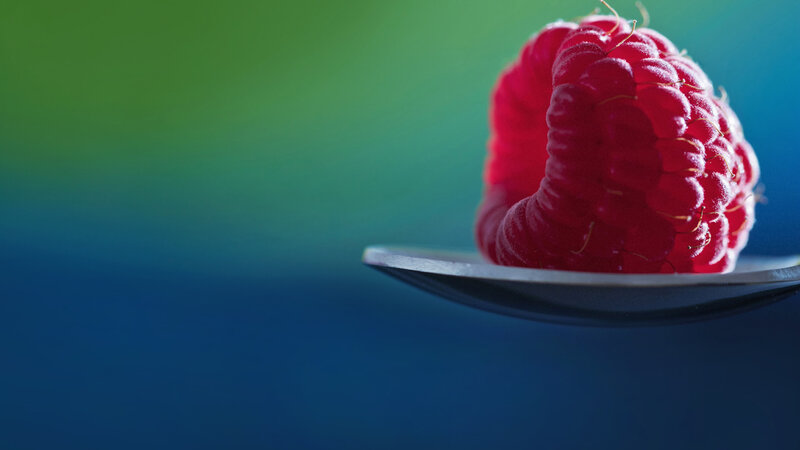Raspberry on Spoon — Red