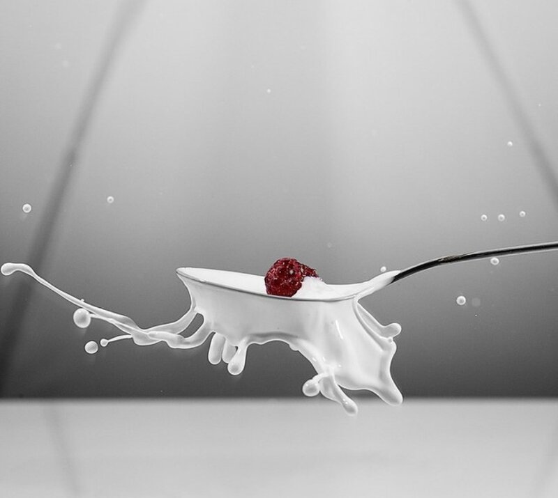 Raspberry on Spoon