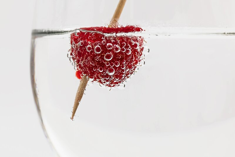 Raspberry on Toothpick