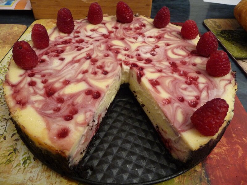 raspberry swirl cheesecake