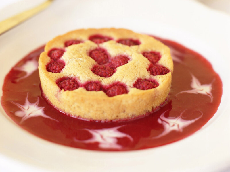 Raspberry Tart on Plate