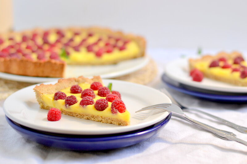 Raspberry Tart Slice