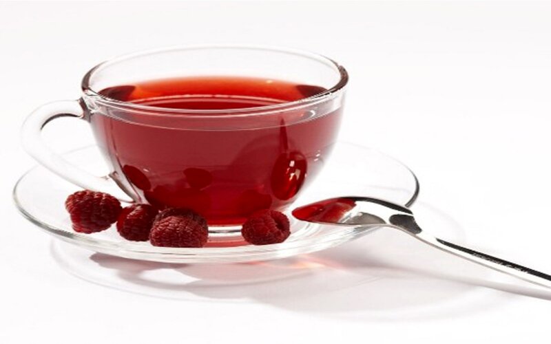 Raspberry Tea in Cup — Red
