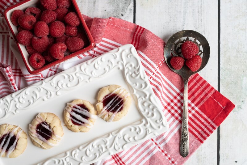 Raspberry Thumbprint Cookies