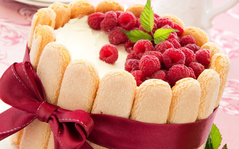 Raspberry Tiramisu Cake