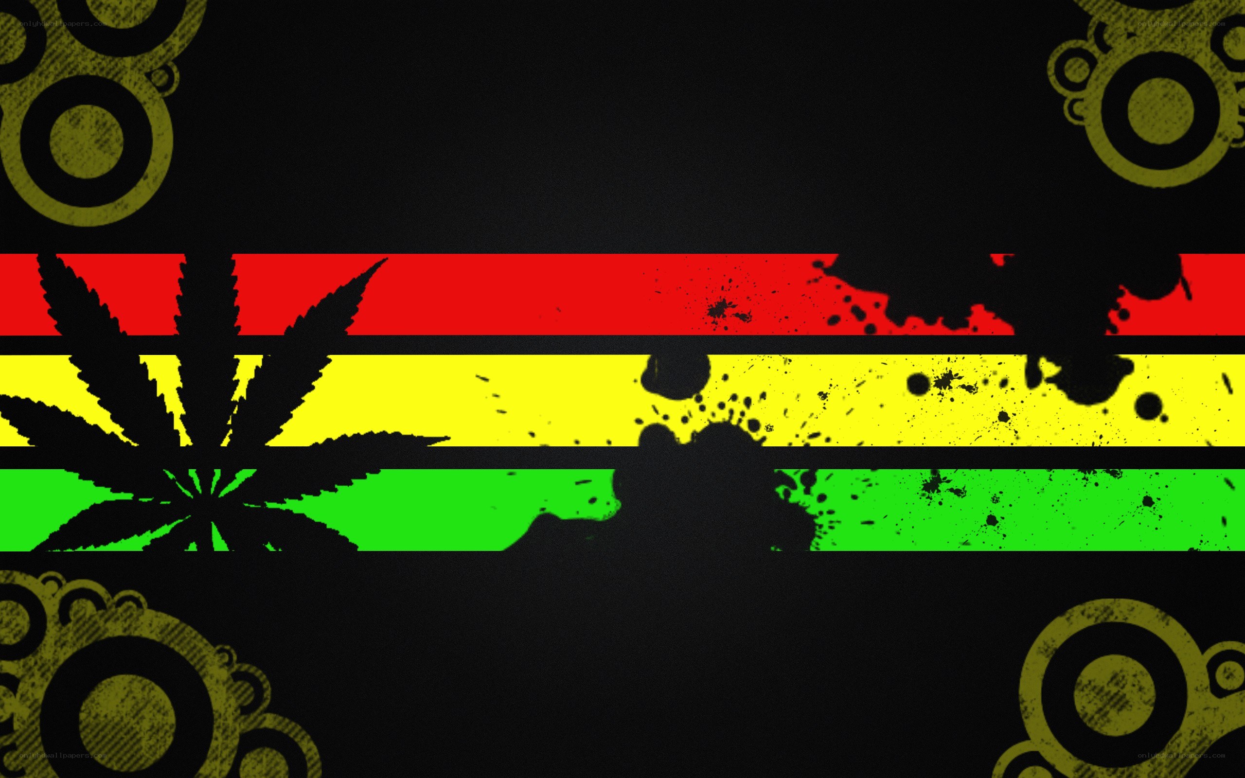 Rasta flag with cannabis leaf