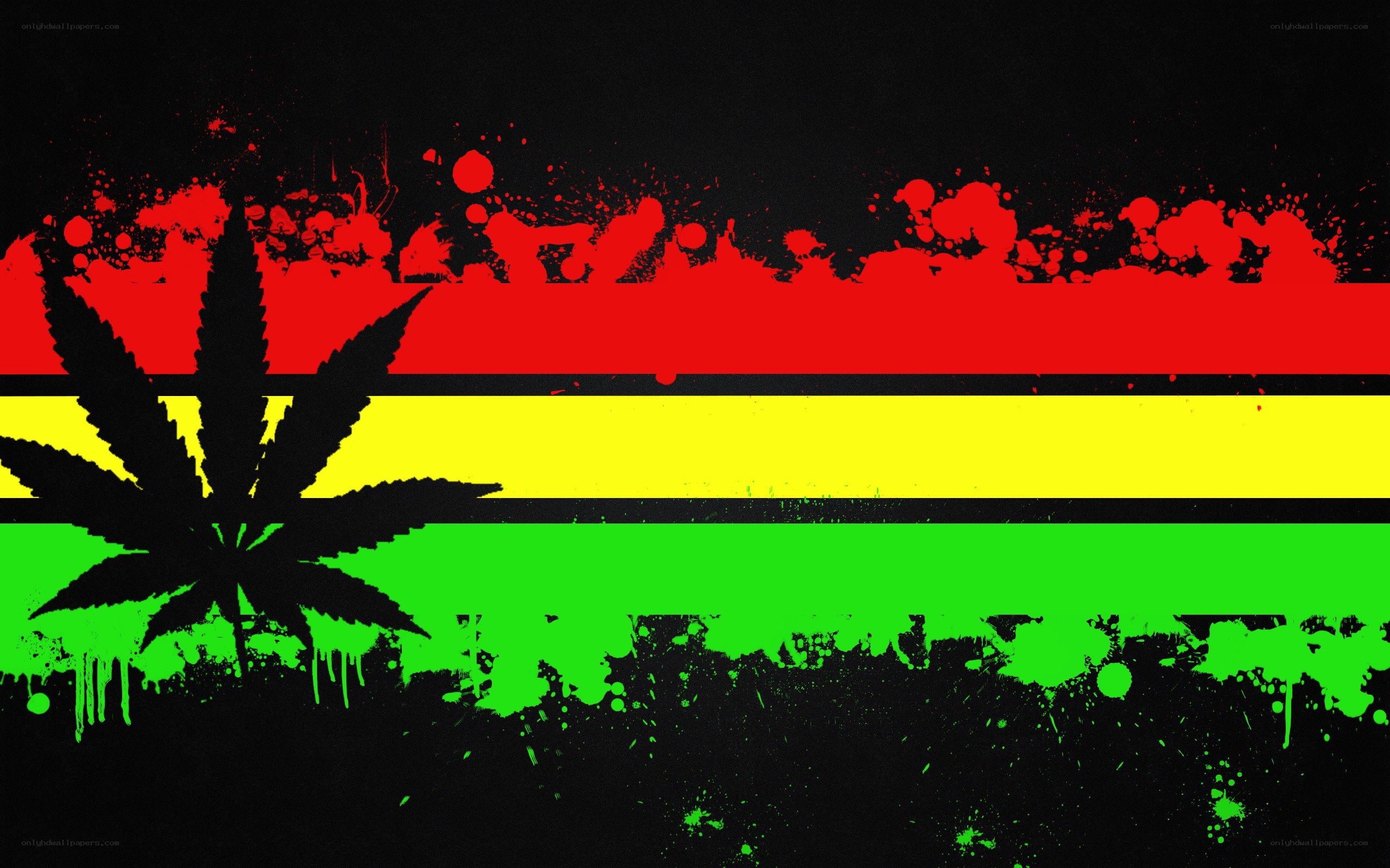 Rasta flag with cannabis leaf