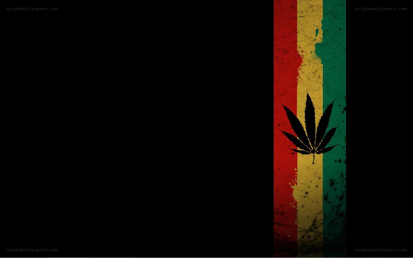 Rasta flag with cannabis leaf