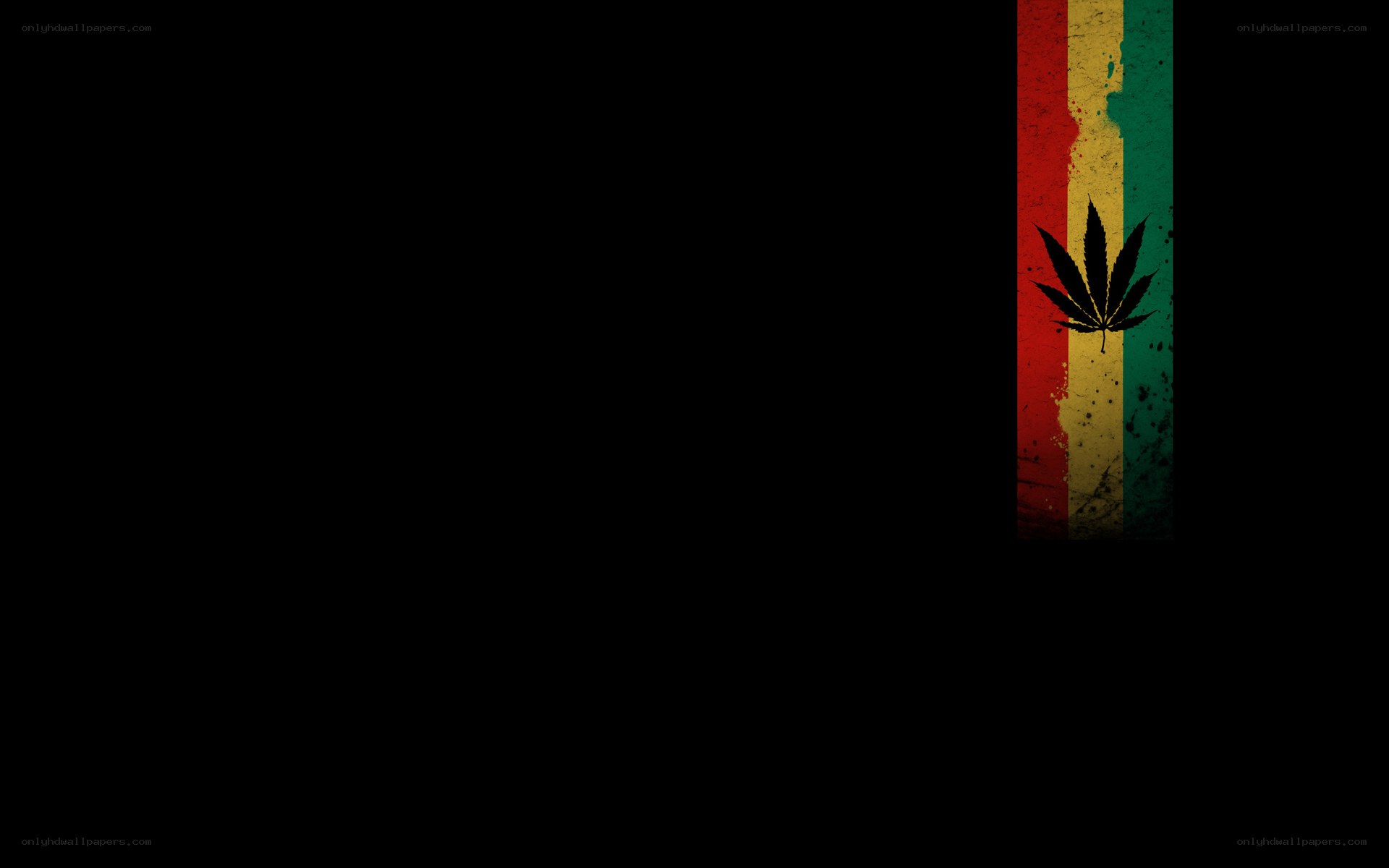 Rasta flag with cannabis leaf