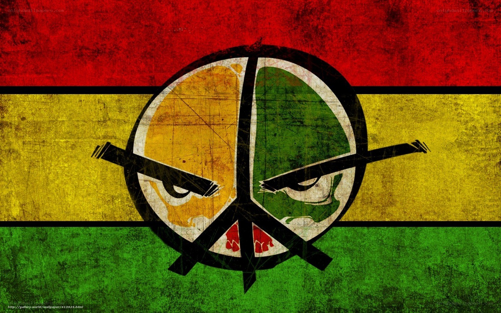 Rasta peace symbol art