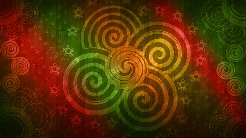 Rasta spiral pattern