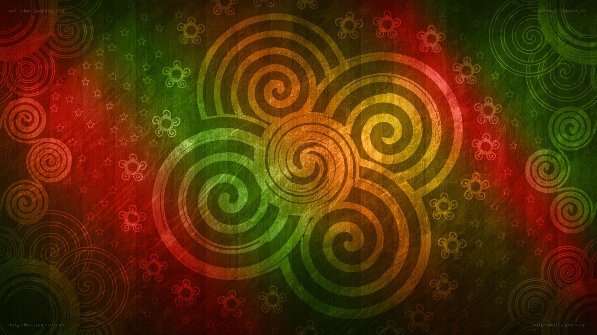 Rasta spiral pattern