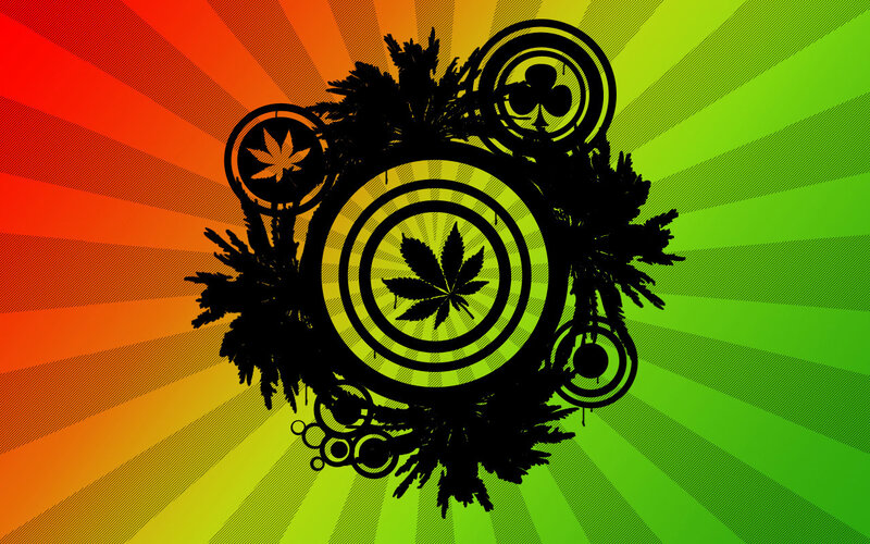 Rasta-themed cannabis design