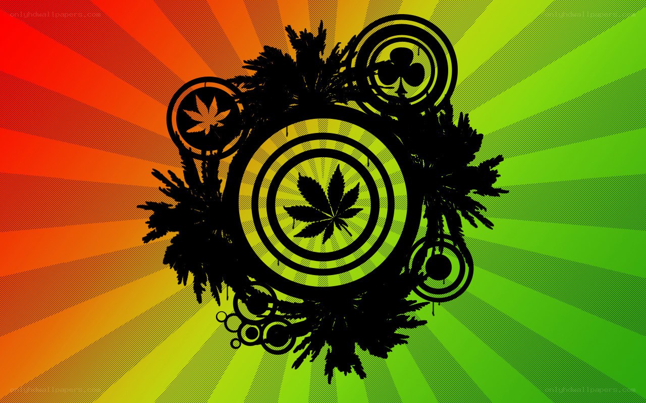 Rasta-themed cannabis design