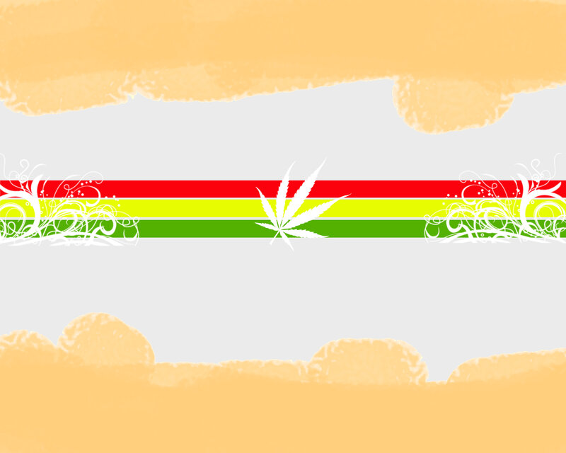 Rasta-themed design with cannabis leaf