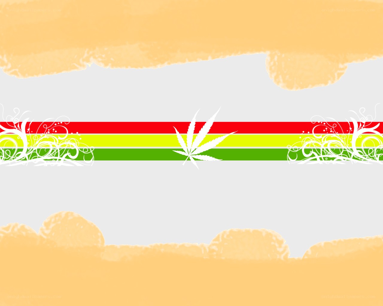 Rasta-themed design with cannabis leaf