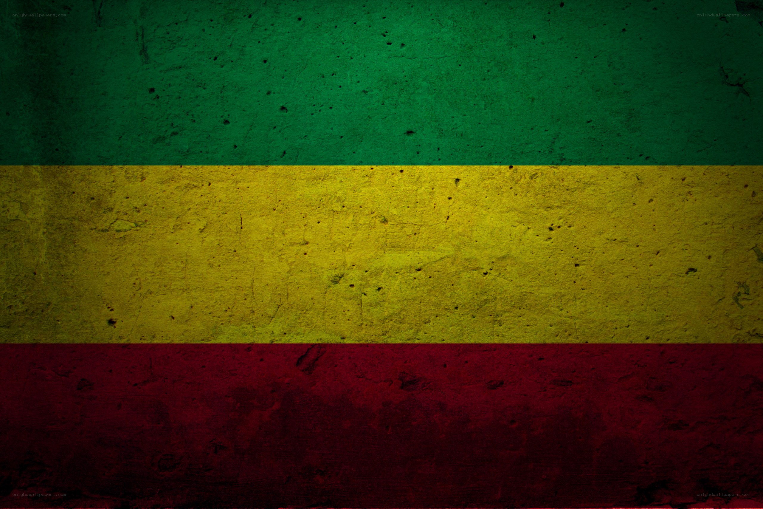Rastafari flag on textured wall
