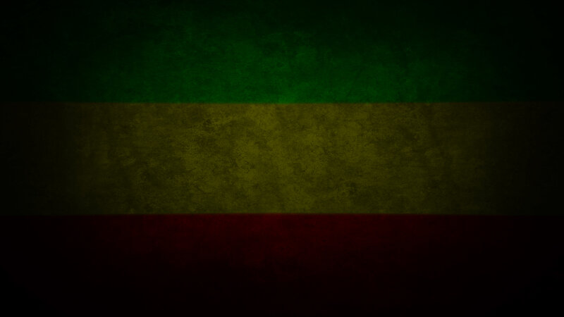 Rastafari flag with grunge texture