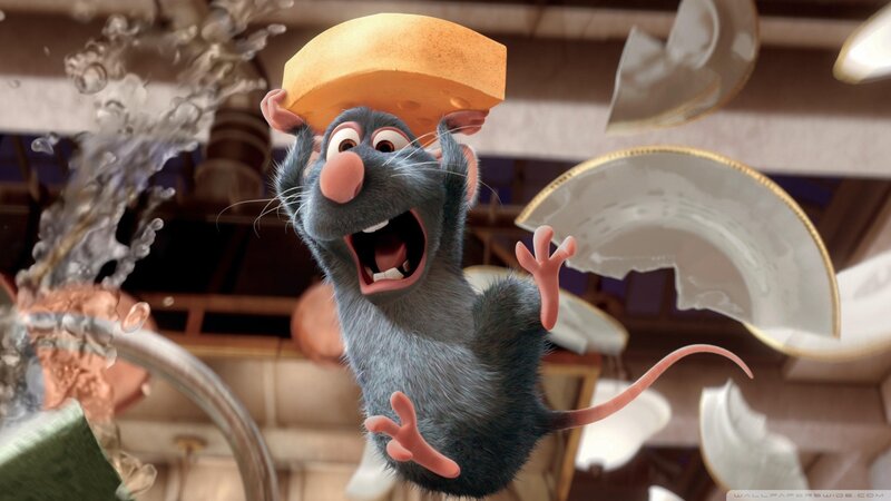 Rat Holding Cheese — Gray, Chaotic