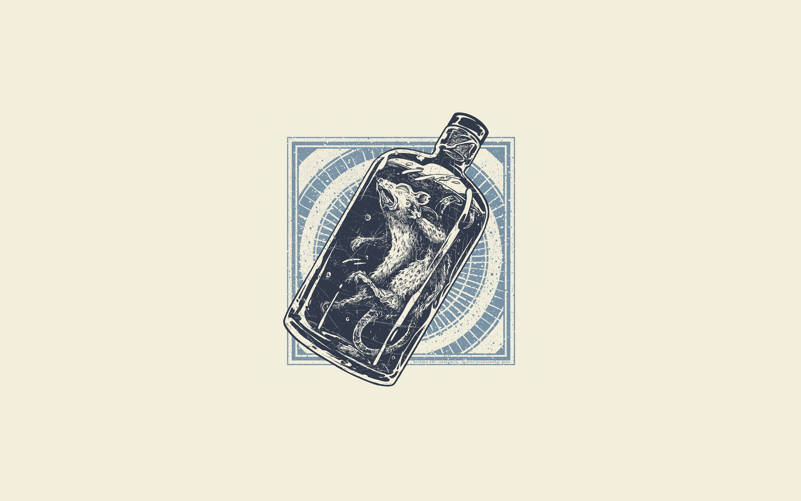 rat in a bottle illustration
